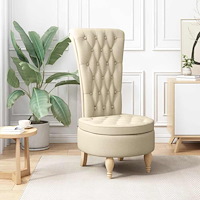 vidaXL Slipperfåtölj Kräm 56,5 x 70 x 110 cm tyg