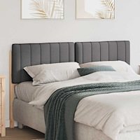 vidaXL Klädd sänggavel Brun och Mörkgrå 150 cm Massiv furu