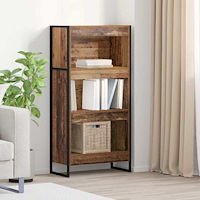 vidaXL Bokskåp Gammalt trä 80 x 30 x 155 cm Konstruerat trä