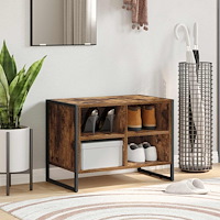 vidaXL Skoskåp med lagring Rökek 60 x 35 x 44 cm Konstruerat trä