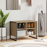 vidaXL Skoskåp med lagring Artisan Ek 60 x 35 x 44 cm Konstruerat trä