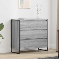 vidaXL Sideboard med låda Grå Sonoma 79 x 36 x 75.5 cm Konstruerat trä