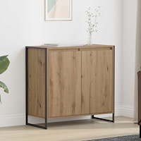 vidaXL Sidokabinett Artisan Ek 79 x 36 x 75 cm Konstruerat trä