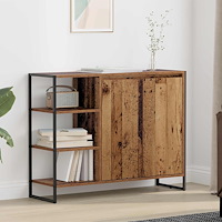 vidaXL Sidokabinett Gammalt trä 96.5 x 30 x 75 cm Konstruerat trä