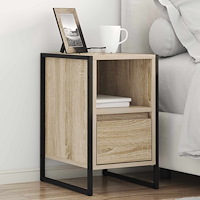 vidaXL Sängbord 2 pcs Sonoma 39,5 x 30 x 50 cm Konstruerat trä