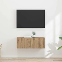 vidaXL TV Vägghylla 2 pcs Artisan Ek 60 x 31 x 29.5 cm Konstruerat trä