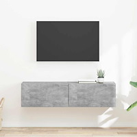 vidaXL TV Vägghylla 2 pcs Betong 60 x 31 x 29.5 cm Konstruerat trä