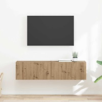 vidaXL TV Vägghylla 2 pcs Artisan Ek 60 x 31 x 29.5 cm Konstruerat trä