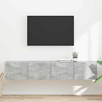 vidaXL TV Vägghylla 2 pcs Betong 60 x 31 x 29.5 cm Konstruerat trä