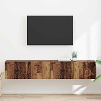 vidaXL TV Vägghylla Väggmonterad 2 pcs Gammalt trä 60 x 31 x 29.5 cm