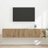 vidaXL TV Vägghylla 2 pcs Artisan Ek 60 x 31 x 29.5 cm Konstruerat trä
