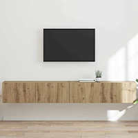 vidaXL TV Vägghylla 2 pcs Artisan Ek 60 x 31 x 29.5 cm Konstruerat trä