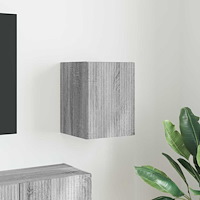 vidaXL TV Vägghylla Grå Sonoma 30 x 31 x 40 cm Konstruerat trä