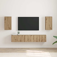 vidaXL TV Vägghylla 2 pcs Artisan Ek 30 x 31 x 60 cm Konstruerat trä