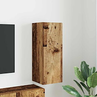 vidaXL TV Vägghylla Gammalt trä 30 x 31 x 80 cm Konstruerat trä