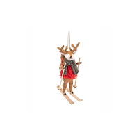 SASS & BELLE Skiing Reindeer Felt Decoration