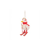 SASS & BELLE Skiing Goose Felt Decoration