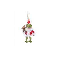 SASS & BELLE Santa Frog Felt Decoration