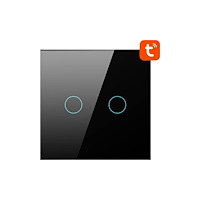Avatto Avatto TS02-EU-B2 WiFi touch ljusströmbrytare dual TUYA (sva...