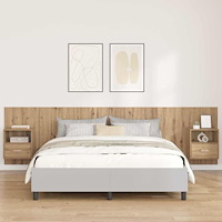 vidaXL Huvudgavel Med Skåp med låda 3 pcs Artisan Ek Konstruerat trä