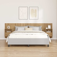 vidaXL Huvudgavel Med Skåp med låda 3 pcs Artisan Ek Konstruerat trä