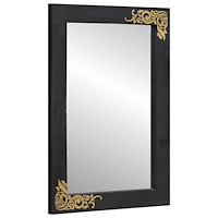 vidaXL Badrumsspegel med spegel Svart och Silver 70 x 50 x 2,5 cm