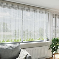 vidaXL Spetsgardin med gardiner Vit 900 x 140 cm Polyester