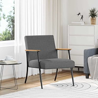 vidaXL fåtölj Mörkgrå 59 x 75 x 78 cm tyg