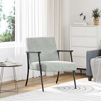 vidaXL fåtölj Ljusgrå 59 x 75 x 78 cm Sammet