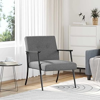 vidaXL fåtölj Mörkgrå 59 x 75 x 78 cm tyg