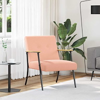 vidaXL fåtölj Rosa 59 x 75 x 78 cm Krälsig Ull-liknande Tyg