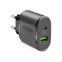SBS SBS strömadapter - 24 pin USB-C, USB - 25 Watt