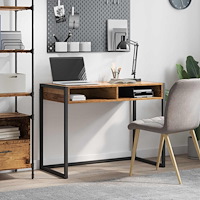 vidaXL Skrivbord Gammalt trä 100 x 50 x 75 cm Konstruerat trä