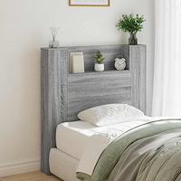 vidaXL Huvudgavel Grå Sonoma 100 x 16,5 x 103,5 cm Konstruerat trä