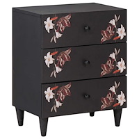 vidaXL Sängbord Flerfärgsdesign 50 x 33 x 60 cm Massivt mangoträ