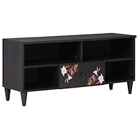 vidaXL Förvaringsskåp med låda Flerfärgsdesign 100 x 33,5 x 46 cm