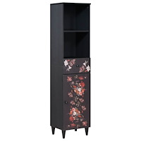 vidaXL Badrumsskåp Flerfärgsdesign 38 x 33,5 x 160 cm Massivt mangoträ