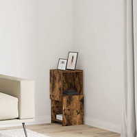 vidaXL Hörnskåp Vit 25,5x25x55cm Konstruerat trä