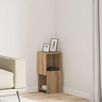 vidaXL Hörnskåp Vit 25,5x25x55cm Konstruerat trä