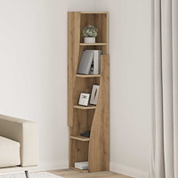 vidaXL Hörnskåp Vit 27,5x27x140cm Konstruerat trä