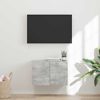 vidaXL TV Vägghylla Betonggrå 59,5 x 31 x 40 cm Konstruerat trä