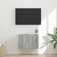 vidaXL TV Vägghylla Grå Sonoma 59,5 x 31 x 40 cm Konstruerat trä