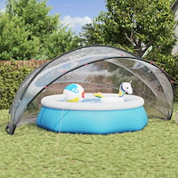 vidaXL Poolkupol Transparent 546 x 516 x 250 cm PVC