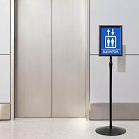 vidaXL Pedestal affischställ Svart a4 Aluminium och PVC