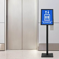 vidaXL Pedestal affischställ Svart a3 Aluminium och PVC