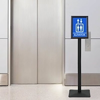 vidaXL Pedestal affischställ Svart a4 Aluminium och PVC