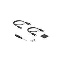 DeLOCK Delock External Enclosure for 2.5" SATA HDD / SSD with additional USB Type-C and Type-A Port and SD Slot - förvaringslåd...