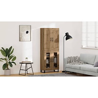 vidaXL Skåp Artisan Ek 69,5 x 34 x 180 cm Konstruerat trä