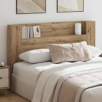 vidaXL Huvudgavel Artisan Ek 160 x 17 x 104,5 cm Konstruerat trä