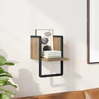 vidaXL Vägg hylla med hylla Artisan Ek 20 x 25 x 30 cm Konstruerat trä